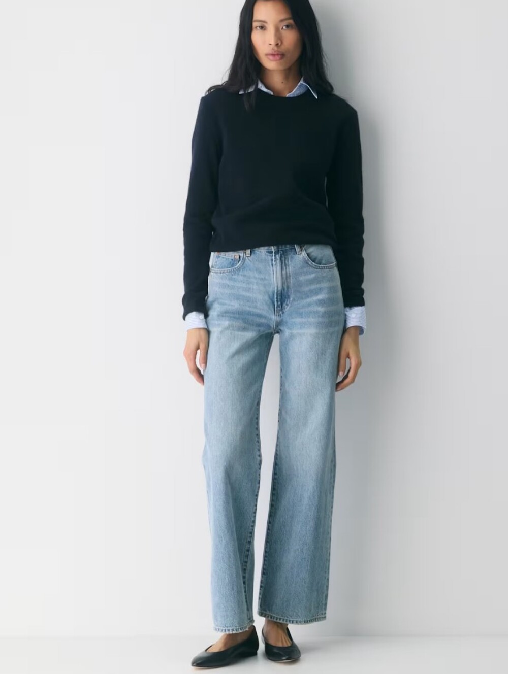 Denim Forum Aritzia The Farrah Hi-Rise Jean Non-Stretch Wide Leg Ankle Size 31